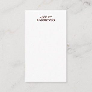 Modern Professional Minimalist Plain Own Name Enclosure Card