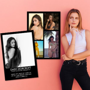 Modern Professional Model Actor Photo comp Card