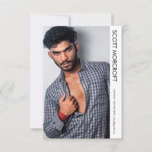 Modern Professional Model Actor Photo comp Card