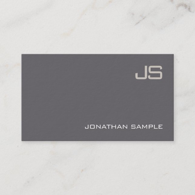 Modern Professional Monogram Elegant Template Luxe Business Card (Front)