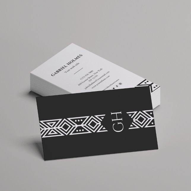Modern professional Monogram Minimalist Business Card (Creator Uploaded)