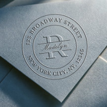 Modern Professional Monogram return address