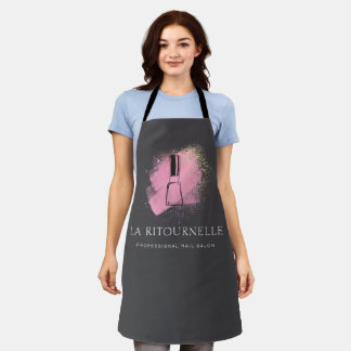 Modern Professional Nail Salon Logo Branding Apron