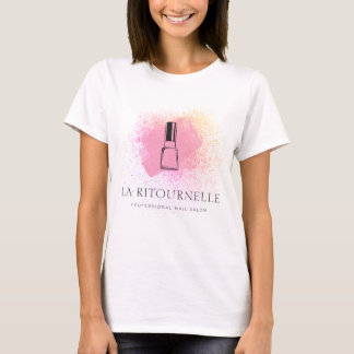 Modern Professional Nail Salon Logo Branding T-Shirt