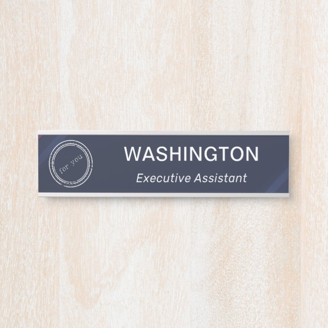 Modern Professional Name & Logo Office Door Sign (Front)