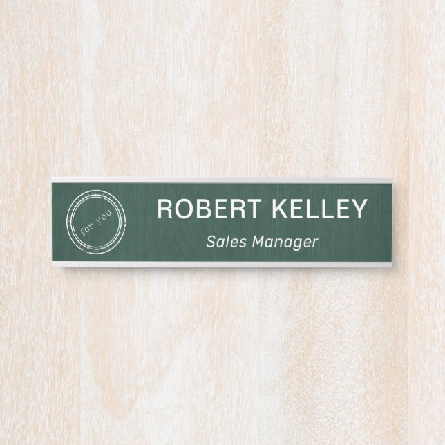 Modern Professional Name & Logo Office Door Sign (Front)
