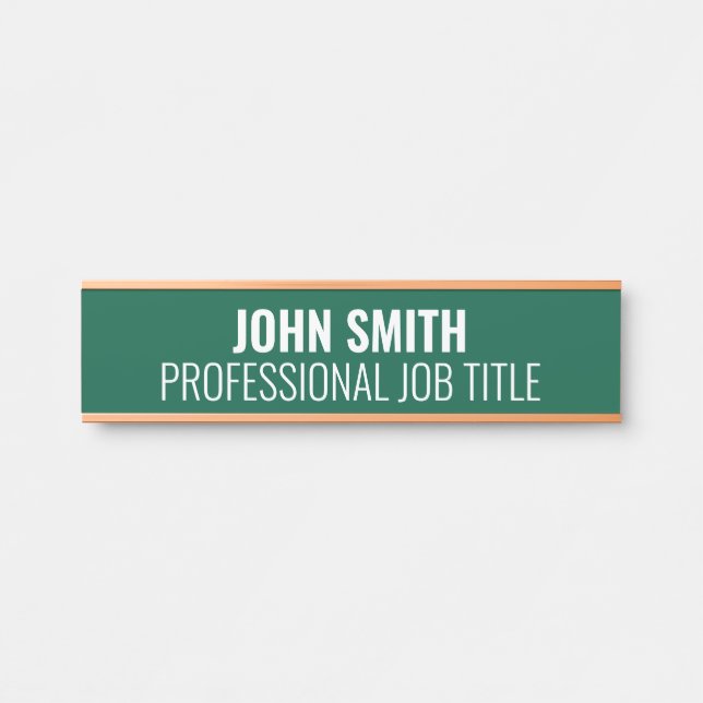 Modern Professional Office Door Sign (Front)