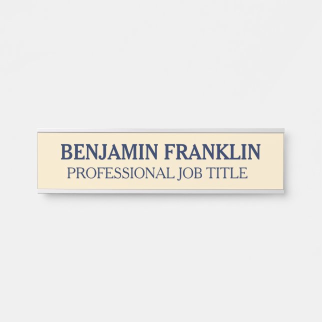 Modern Professional Office Door Sign (Front)