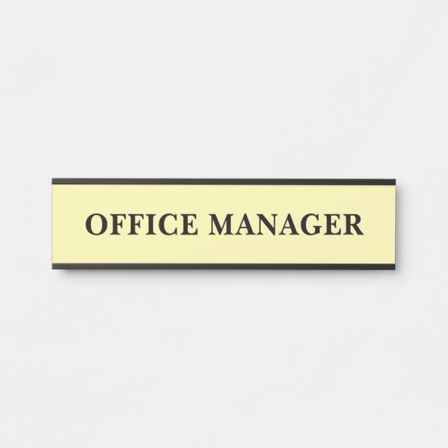 Modern Professional Office Door Sign (Front)
