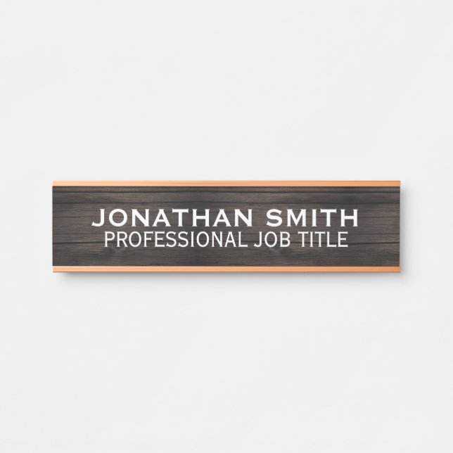 Modern Professional Office Door Sign (Front)