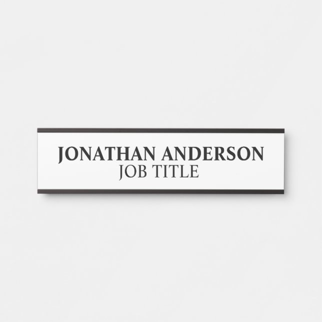 Modern Professional Office Door Sign (Front)