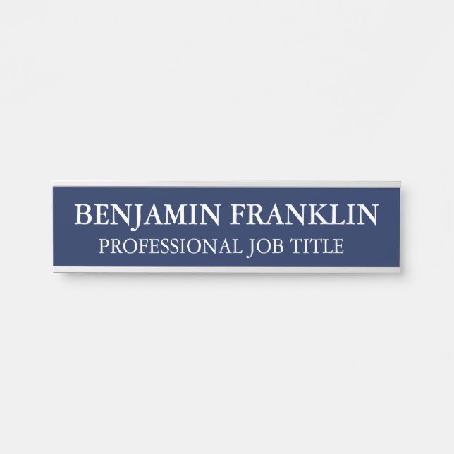 Modern Professional Office Door Sign (Front)