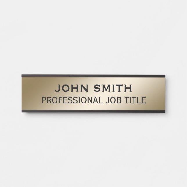 Modern Professional Office Door Sign (Front)