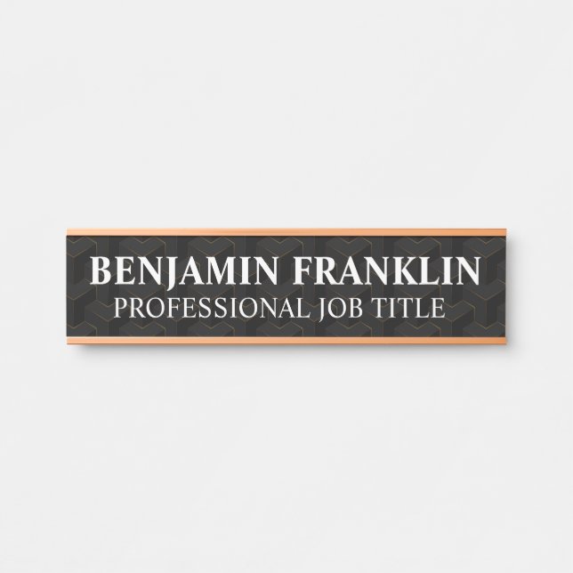 Modern Professional Office Door Sign (Front)