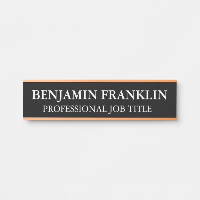 Modern Professional Office Door Sign (Front)