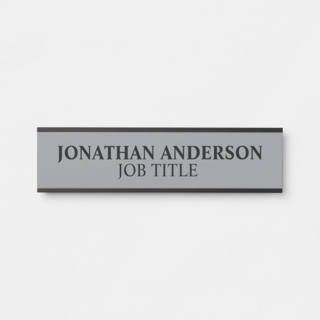 Modern Professional Office Door Sign (Front)