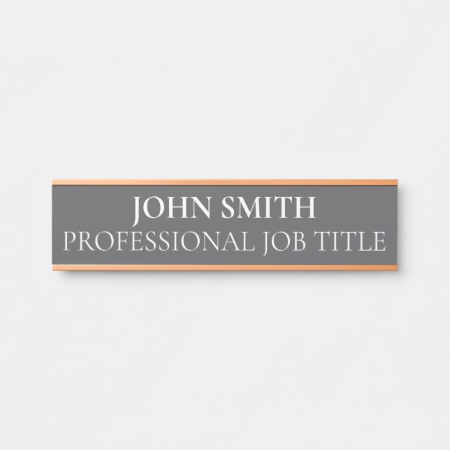 Modern Professional Office Door Sign (Front)