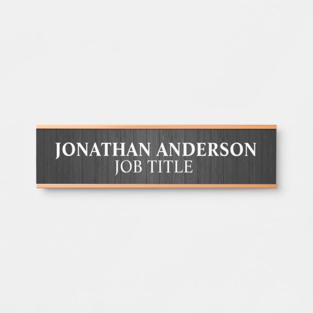 Modern Professional Office Door Sign (Front)