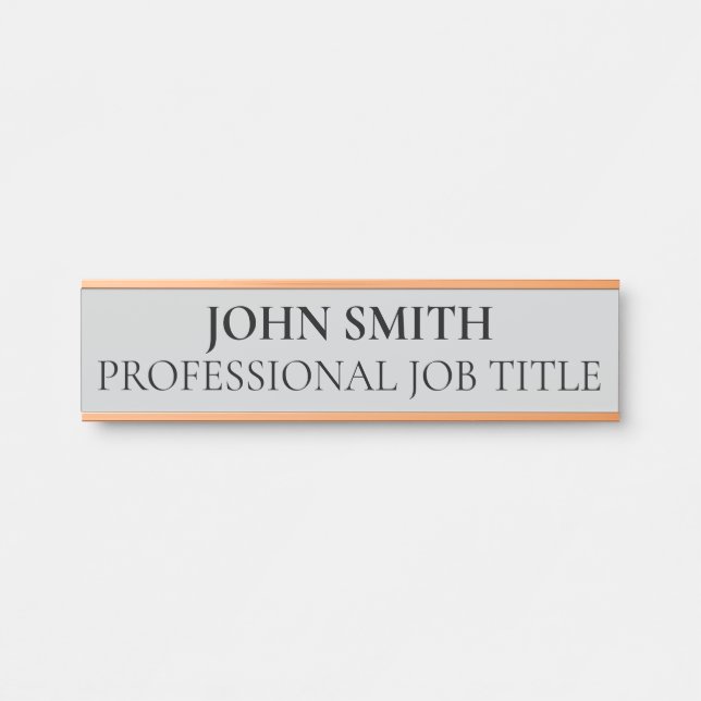 Modern Professional Office Door Sign (Front)