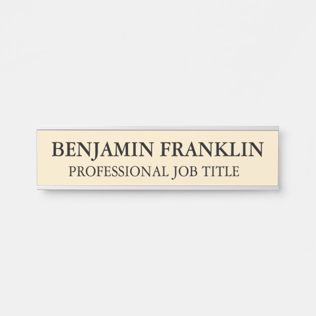 Modern Professional Office Door Sign (Front)