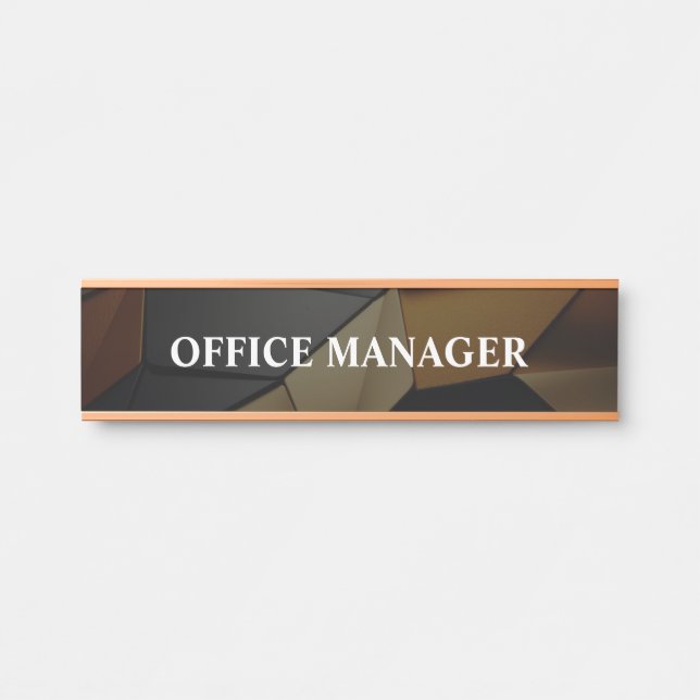 Modern Professional Office Door Sign (Front)