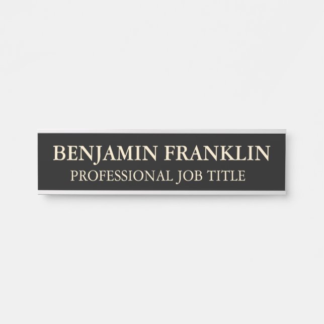 Modern Professional Office Door Sign (Front)