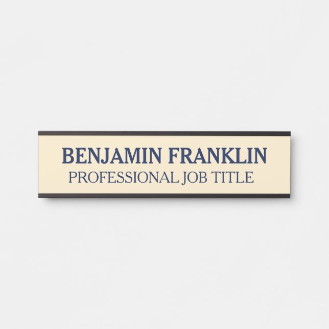 Modern Professional Office Door Sign (Front)