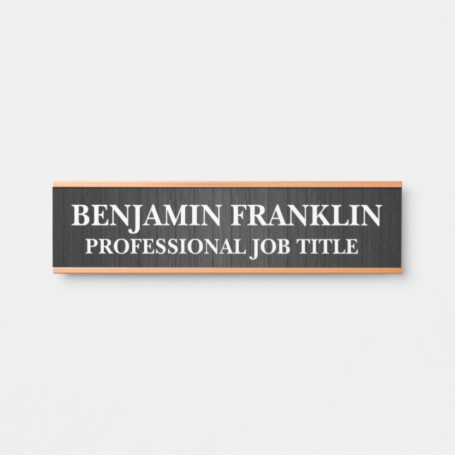 Modern Professional Office Door Sign Name Plate (Front)