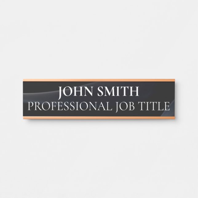Modern Professional Office Door Sign Name Plate (Front)
