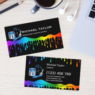 Modern Professional Painting Service Decoration Business Card