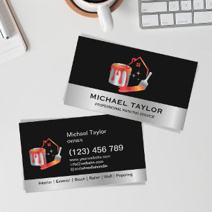 Modern Professional Painting Service Decoration Business Card