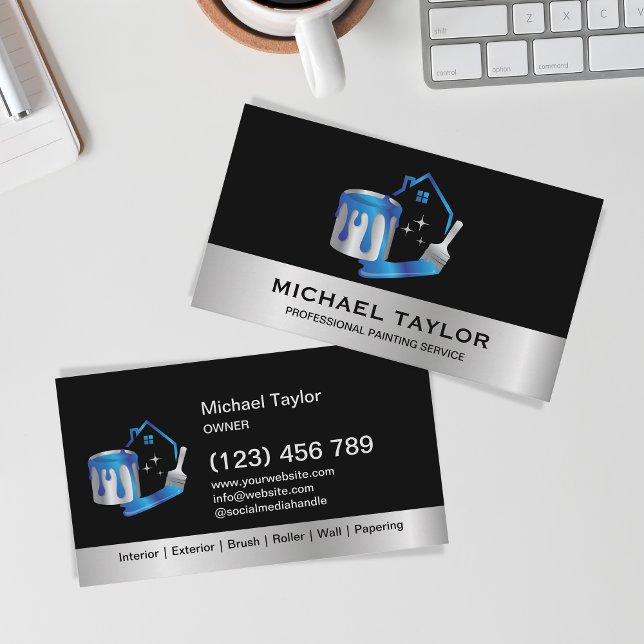 Modern Professional Painting Service Decoration Business Card (Creator Uploaded)