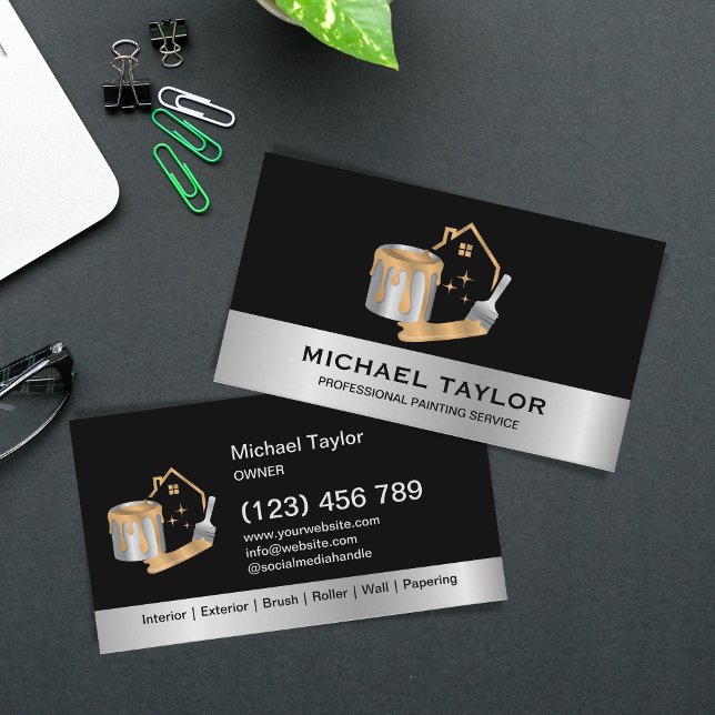 Modern Professional Painting Service Decoration Business Card (Creator Uploaded)