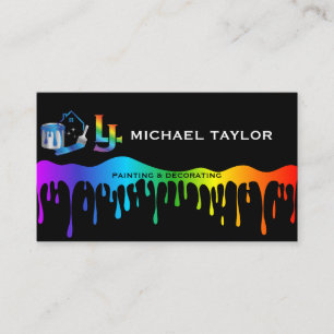 Modern Professional Painting Service Decoration Business Card