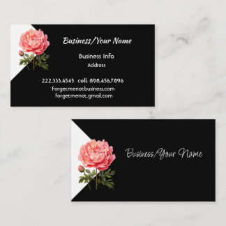 Modern Professional Peony Garden Flower Business Card