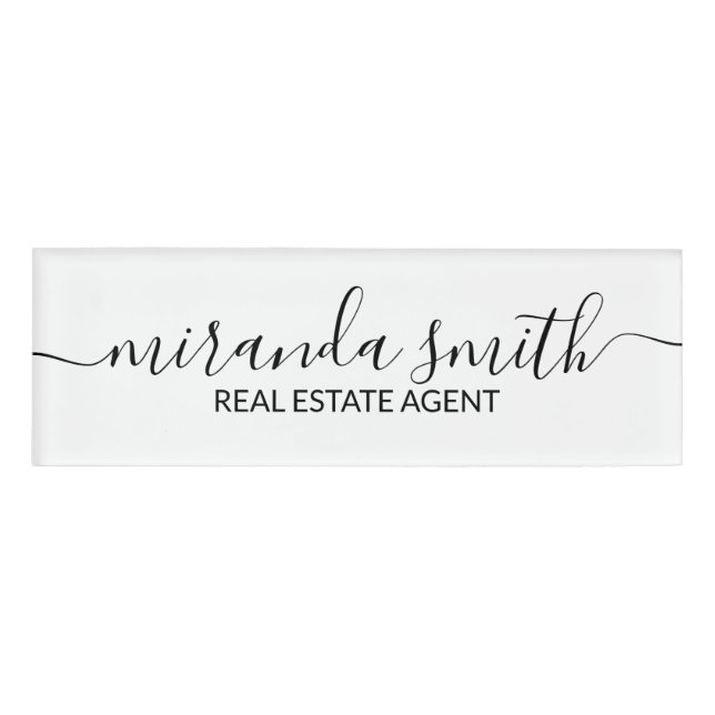 Modern Professional Personalized Name Tag (Front)