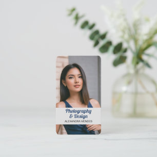 Modern Professional Photo QR Code Business Card