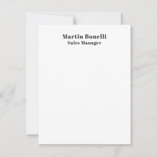 Modern Professional Plain Classical Card