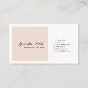 Modern Professional Plain Simple Elegant Colours Business Card