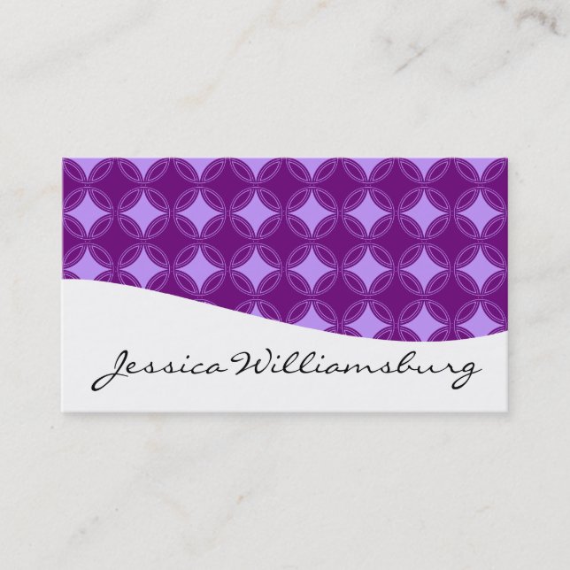 Modern Professional Purple Business Cards (Front)
