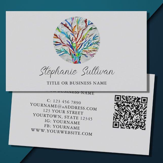 Modern Professional QR Code  Business Card (Creator Uploaded)