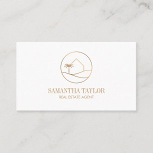 Modern Professional Real Estate Beach House Business Card