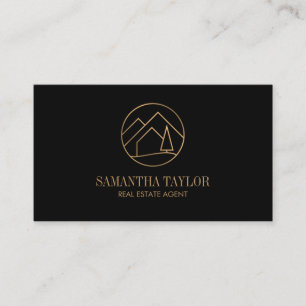 Modern Professional Real Estate Mountain Realty Bu Business Card