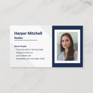 Modern Professional Realtor Photo Business Card