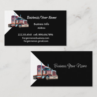 Modern Professional Semi Truck Transport Business Card