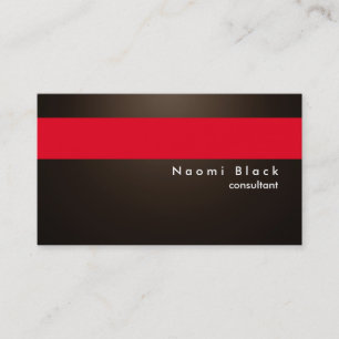 Modern Professional Sepia Red Consultant Manager Business Card
