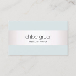 Modern Professional Silver Light Blue Business Card
