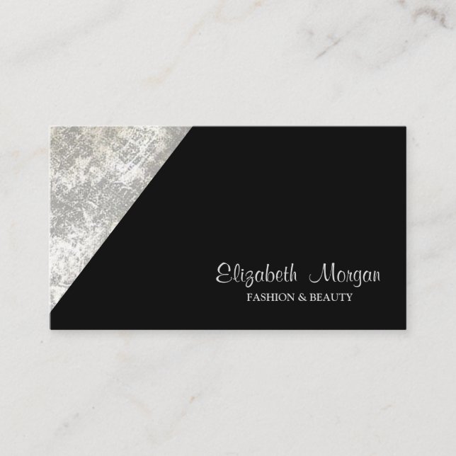 Modern Professional Simple,Black Business Card (Front)