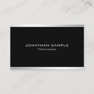 Modern Professional Simple Design Elegant Silver Business Card