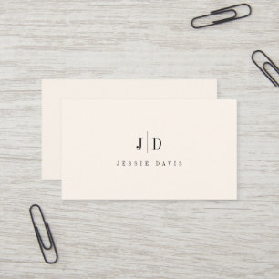 Modern Professional Simple Monogram Business Card